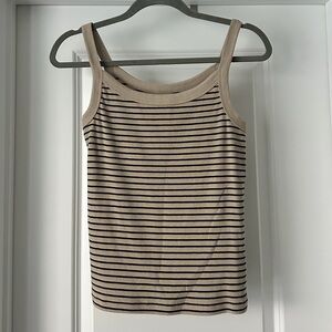 Gap Tan and Black Striped Tank